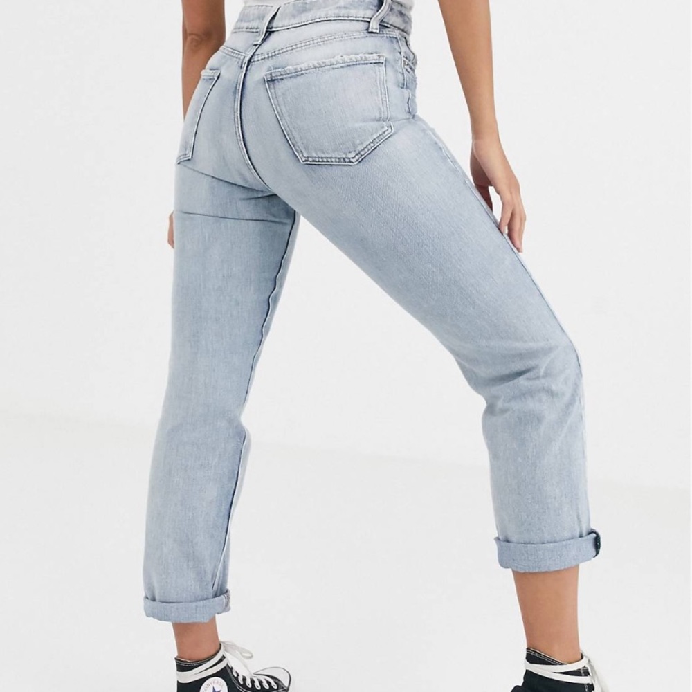 New Light Blue River Island Mom Jeans - Picture 2 of 8